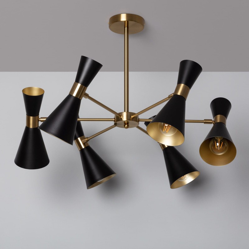 Lampa sufitowa złoto czarna do jadalni Salvatore Lampa sufitowa złoto czarna do jadalni Salvatore