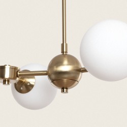 Klosze lampy wiszącej złotej do salonu Klosze lampy wiszącej złotej do salonu