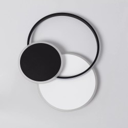 Nowoczesny Plafon sufitowy LED 27W Czarno Biały koła 4000K Pirlo