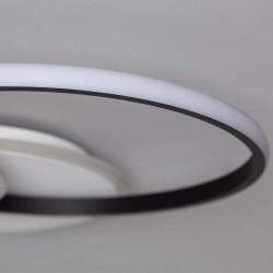 Ring Plafonu LED 27W Czarno Białego w koła 4000K Pirlo