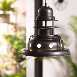 Przednia część Lampy Wiszącej w stylu  Retro Industrialna Czarna Gobo