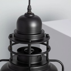 Górna część Lampy Wiszącej w stylu Retro Industrial Czarna Gobo