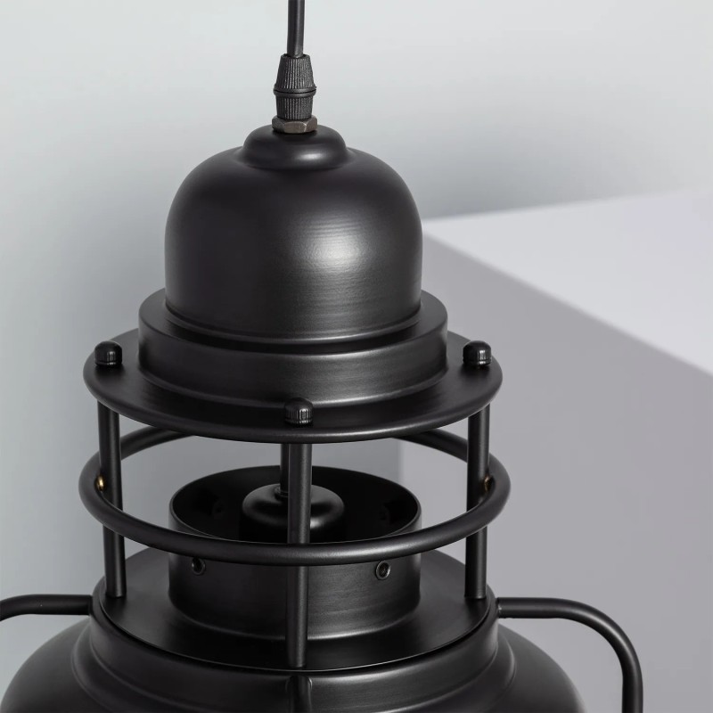 Górna część Lampy Wiszącej w stylu Retro Industrial Czarna Gobo