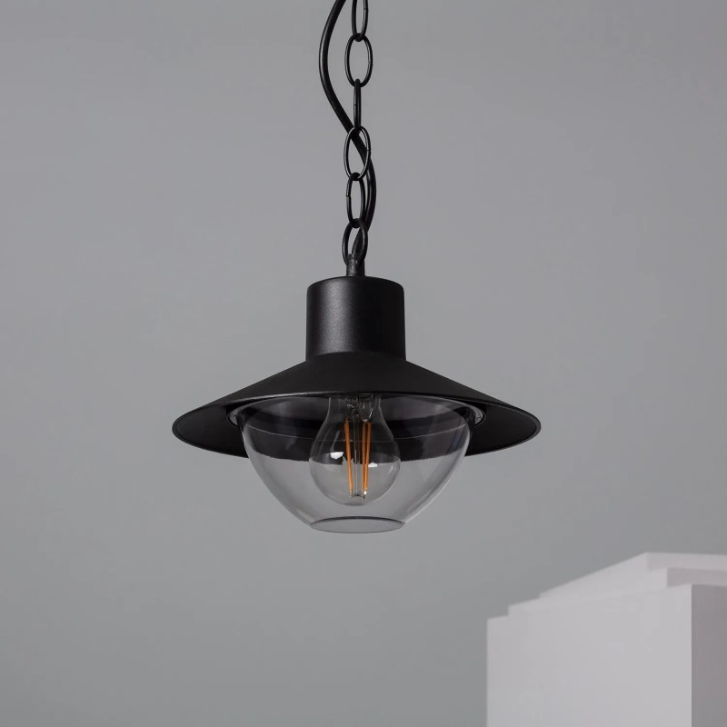 Lampa Wisząca z kloszem i żarówką wisząca na suficie Retro loft Czarna Forte