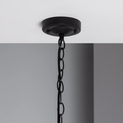 Lampa Wisząca Retro loft Czarna fi 24cm Forte