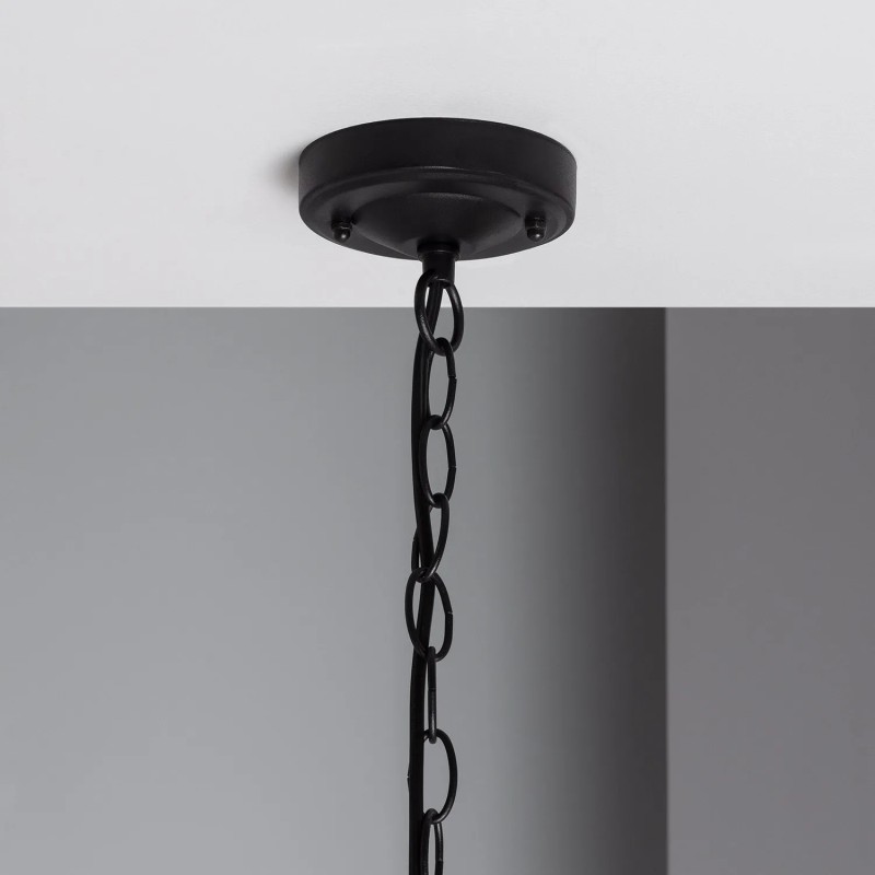 Lampa Wisząca Retro loft Czarna fi 24cm Forte