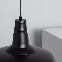 Mocowanie klosza Lampy Wiszącej w stylu Retro Loft Czarna 36cm E27 Patrone