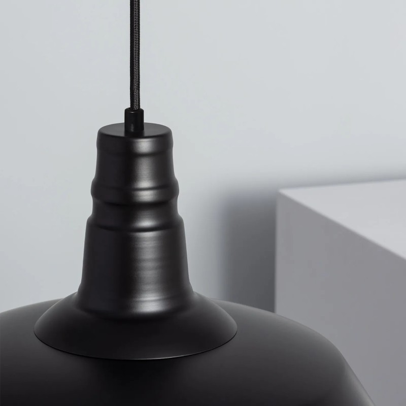 Mocowanie klosza Lampy Wiszącej w stylu Retro Loft Czarna 36cm E27 Patrone