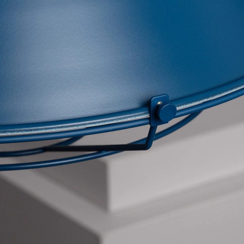 Klosz strona zewnętrzna Lampy Wiszącej w stylu Retro Loft niebieska 36cm E27 Patrone