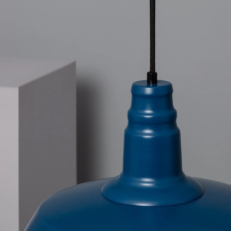 Trzon mocujący klosz Lampy Wiszącej nad stół w stylu Retro Loft niebieska 36cm E27 Patrone