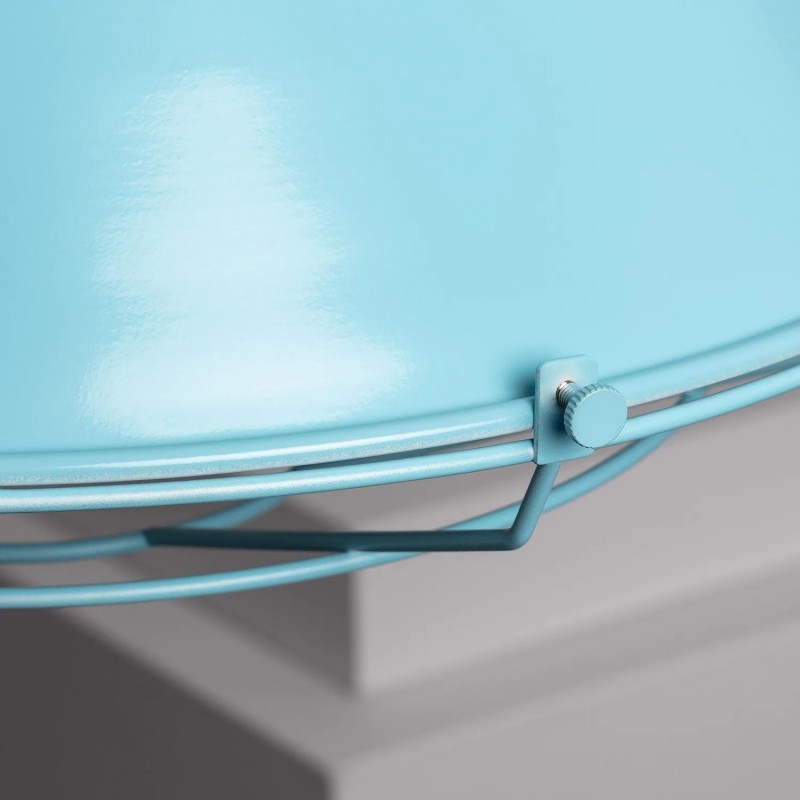 Klosz Lampy Wiszącej Retro Loft Błękitnej Patrone