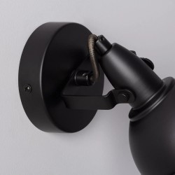 Tył oraz podstawa Kinkietu Retro loft Czarno złotego E14  Orte