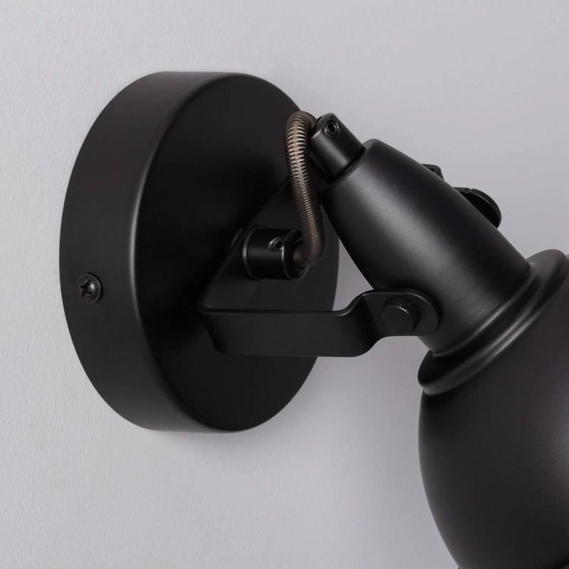 Tył oraz podstawa Kinkietu Retro loft Czarno złotego E14  Orte