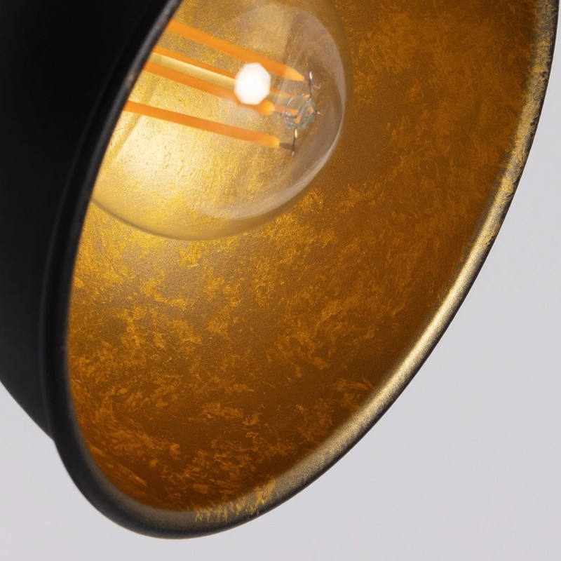 Wewnętrzna część Lampy Sufitowej do korytarza Retro Loft Czarno złota 75cm 3xE27 Orte Wewnętrzna część Lampy Sufitowej do korytarza Retro Loft Czarno złota 75cm 3xE27 Orte
