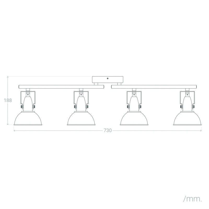Lampa Sufitowa Retro Loft Czarna złota  z wymiarami 75cm 4xE27 Orte