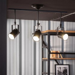 Lampa Sufitowa Retro Loft Czarna  Tutti w pomieszczeniu