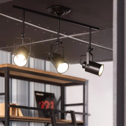 Lampa Sufitowa Retro Loft Czarna  Tutti w salonie