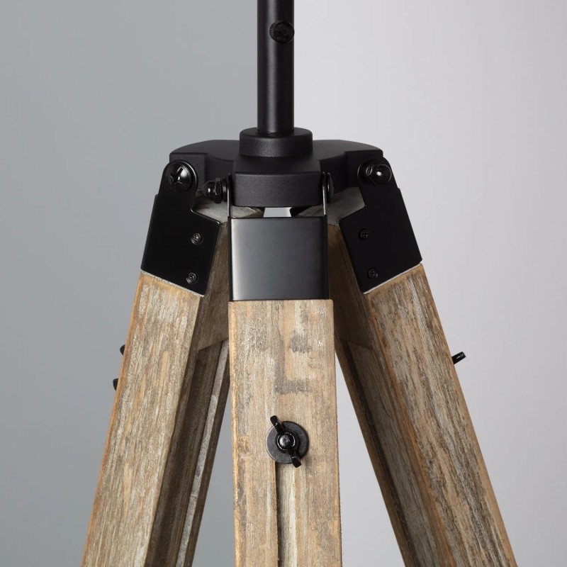 Szczegół zbiegu nóg Lampy podłogowej Retro loft Czarnej Verde Szczegół zbiegu nóg Lampy podłogowej Retro loft Czarnej Verde