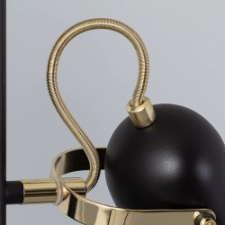 Tył reflektora Lampy podłogowej Retro loft Czarno złota 3xE14 Claudio