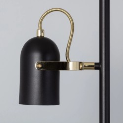 Reflektor Lampy podłogowej Retro loft Czarno złotej 3xE14 Claudio