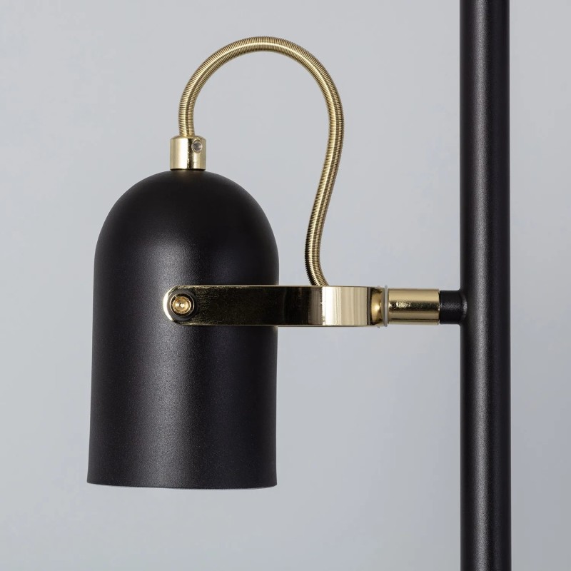 Reflektor Lampy podłogowej Retro loft Czarno złotej 3xE14 Claudio