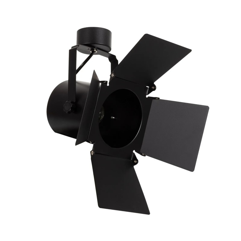 Reflektor natynkowy z klapkami czarny retro loft