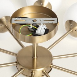 Mocowanie lampy wiszącej złotej Elegante do salonu Mocowanie lampy wiszącej złotej Elegante do salonu