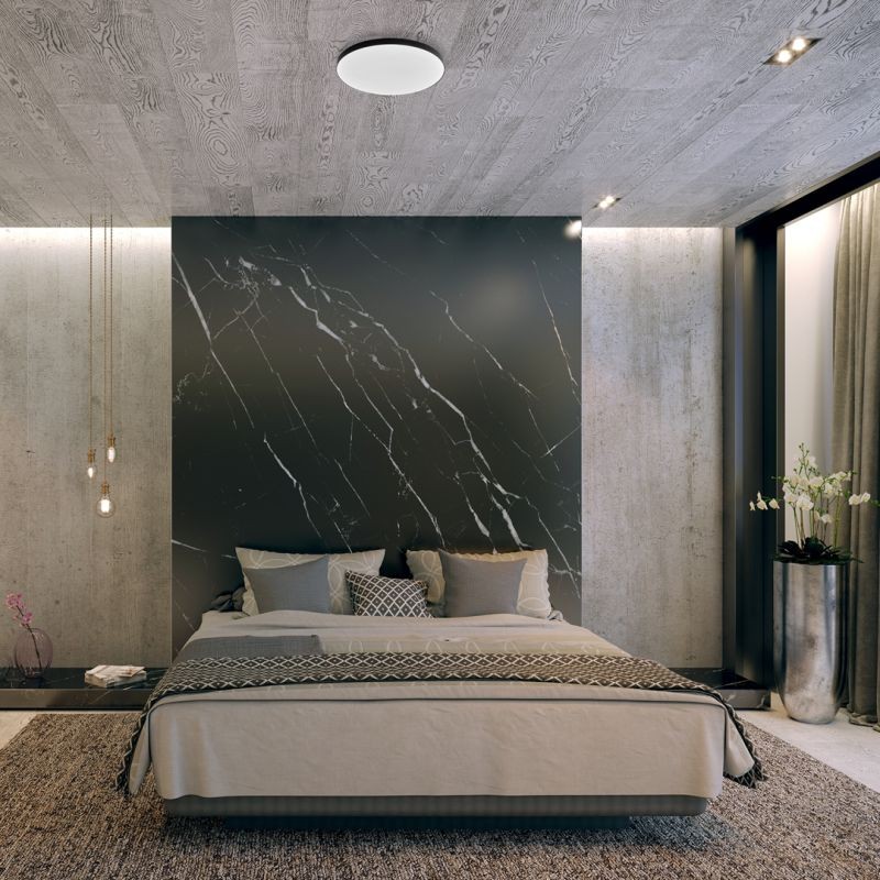 lampa sufitowa do sypialni nad łóżkiem