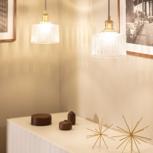 Elegancka lampa wisząca zwis złota