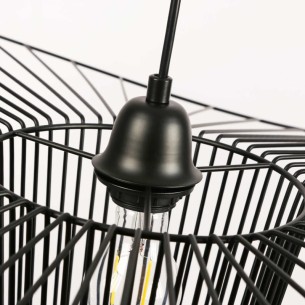 lampa wisząca z metalowym drucianym kloszem kapelusz lampa wisząca z metalowym drucianym kloszem kapelusz