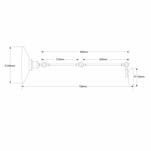 Kinkiet Retro Gloria Biało-Złoty – Regulowany Kąt Świecenia