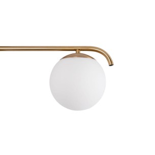 Lampa z mlecznymi kloszami szklanymi w kształcie kuli