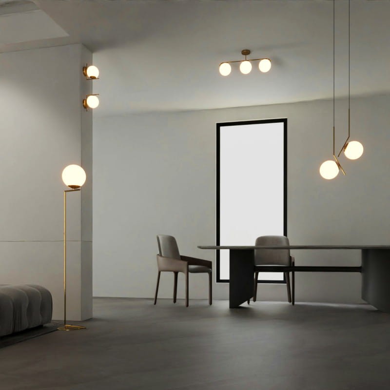 Lampa Sufitowa Milano Mleczne Kule 3xE27 |  Klinto LightInHome