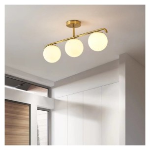 Lampa Sufitowa Milano Mleczne Kule 3xE27 |  Klinto LightInHome