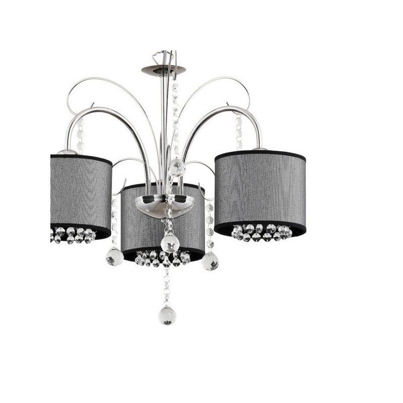 Lampa sufitowa szara-chrom Lampa sufitowa szara-chrom