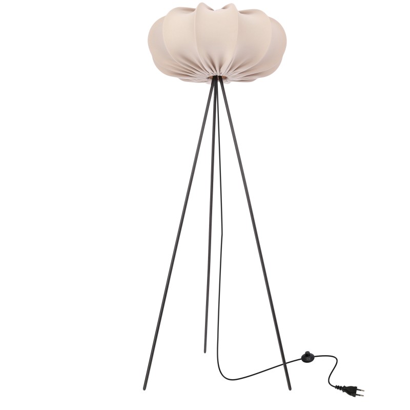 Lampa podłogowa czarny CAFEE z abażurem 52/23 frappe 1x40W E27