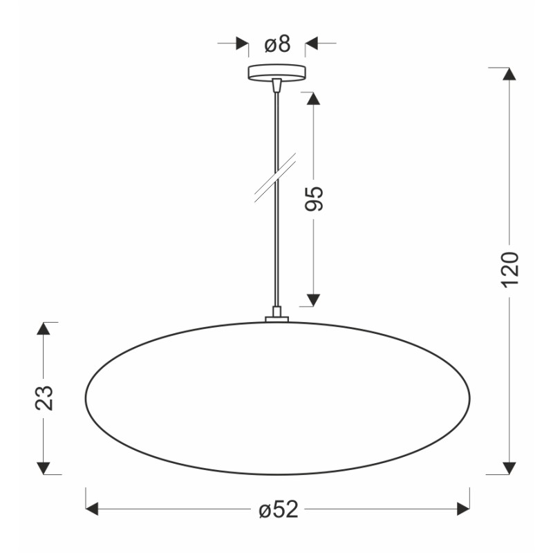 Lampa wisząca z abażurem frappe CAFEE 52cm czarny 1x40W E27