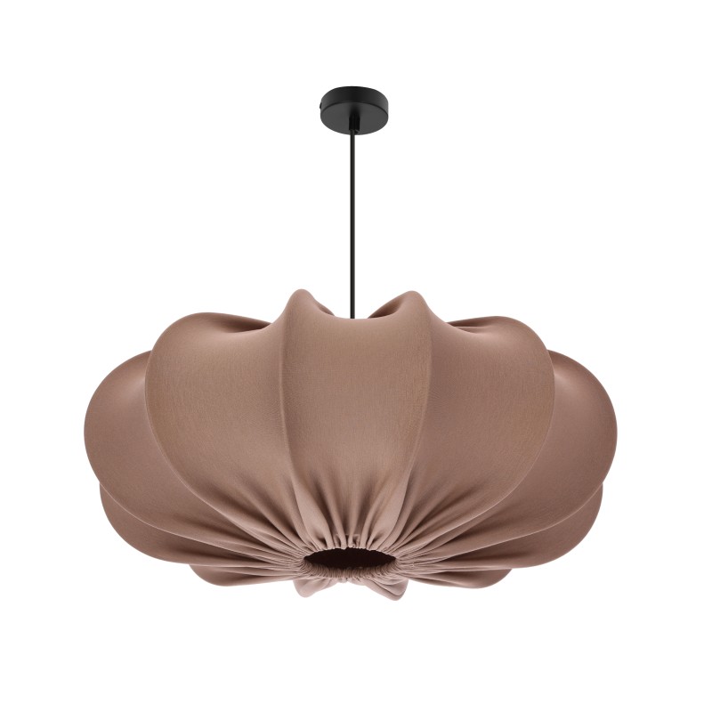 Lampa wisząca z abażurem mokka CAFEE 52cm czarny 1x40W E27