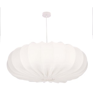 Lampa wisząca z abażurem latte CAFEE 66cm biały 1x40W E27