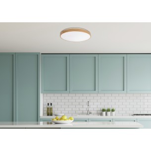 FIGARO lampa sufitowa plafon drew. 24W LED 3000/4500/6000K 38cm kl. biały sterowany pilotem