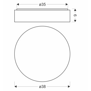 FIGARO lampa sufitowa plafon drew. 24W LED 3000/4500/6000K 38cm kl. biały, pilot