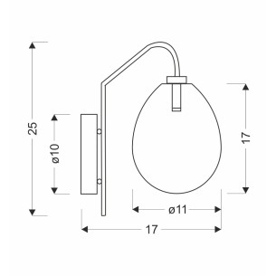 Kinkiet naścienny chromowy LUKKA 1