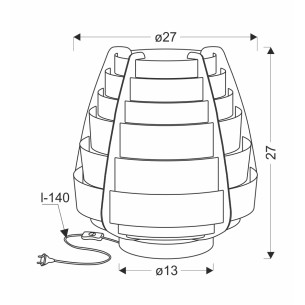 Lampa stołowa beżowa NAGOJA 1