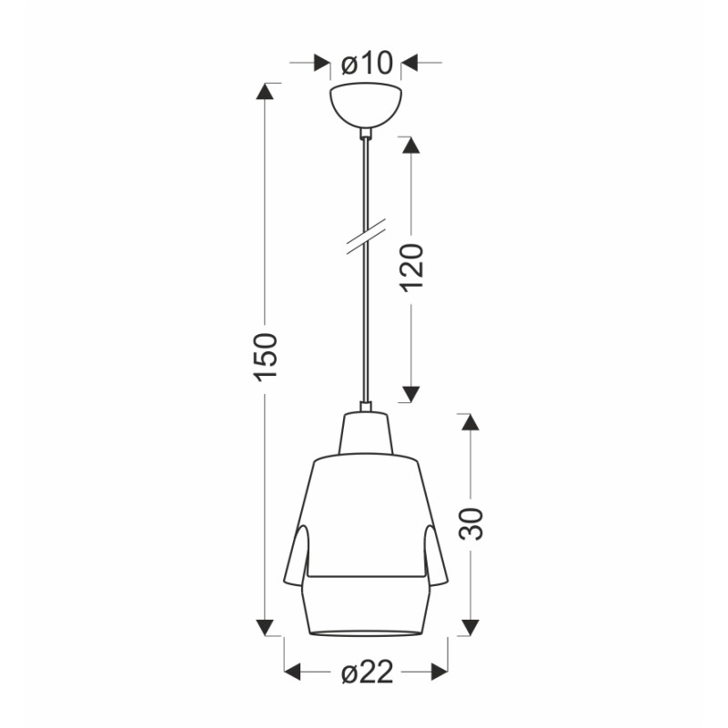 Lampa wisząca żółta FALUN 1