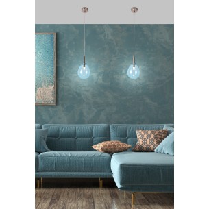 Lampa wisząca LUKKA 1 chromowy niebieski