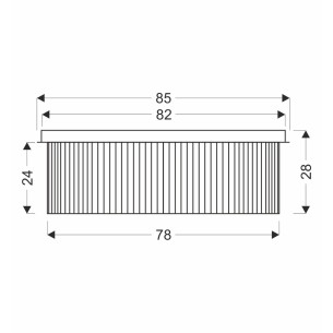 Lampa sufitowa plafon chromowy MARANGA kryształy bezbarwne
