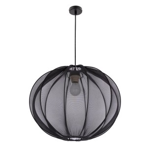Lampa wisząca czarna MELLOW 1x40W abażur mist 52 czarny kula