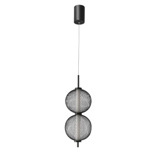 Lampa wisząca kolor czarny PUMA 14cm 10W LED 3000K klosz biały