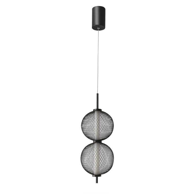 Lampa wisząca kolor czarny PUMA 14cm 10W LED 3000K klosz biały