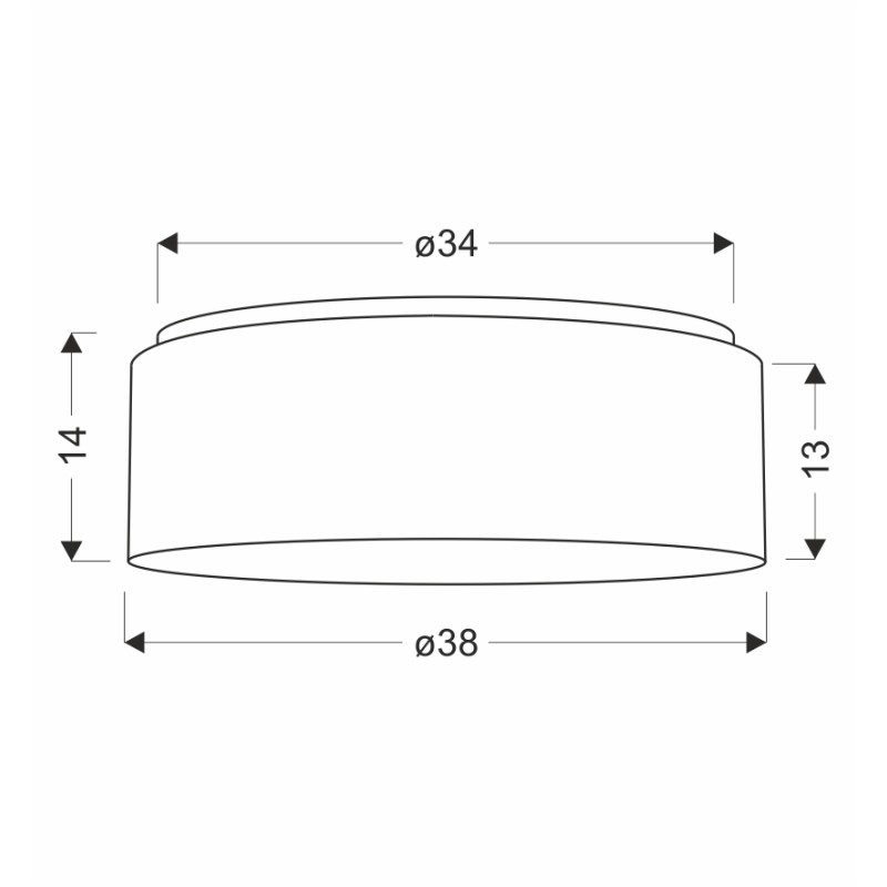 Lampa sufitowa z abażurem SFONDO 1 liberica